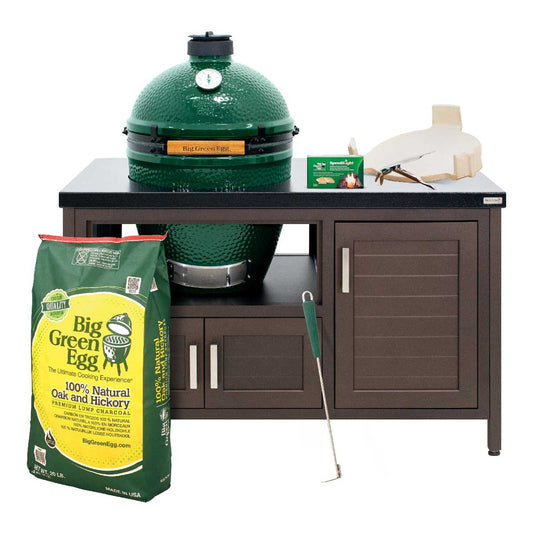 Large Big Green Egg in 53" Modern Farmhouse Table Package