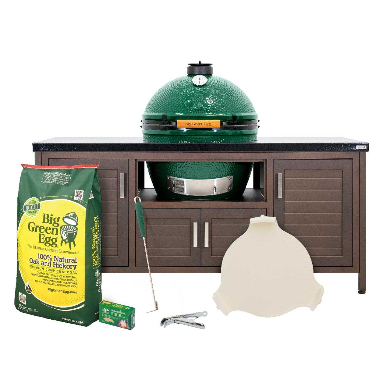 Large Big Green Egg in 72" Modern Farmhouse Table Package